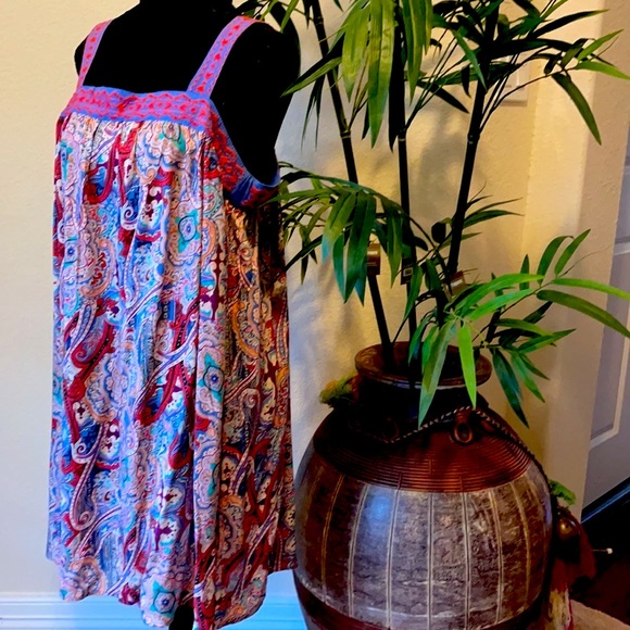 Tunic Top Ties -N- the  back size L - Picture 2 of 10